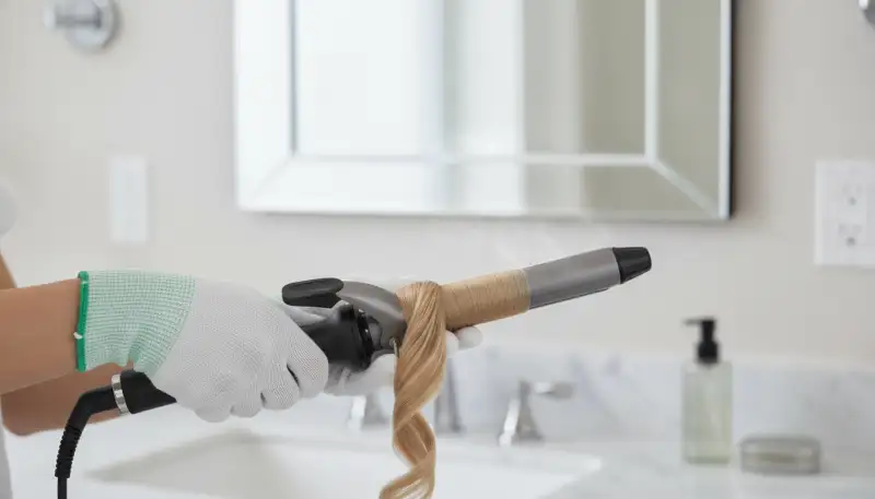 Sicheres Styling: Hitzeschutzhandschuh für Lockenstäbe