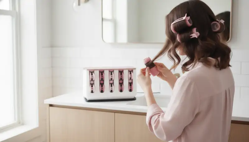 Voluminöse Locken mit Heizwicklern